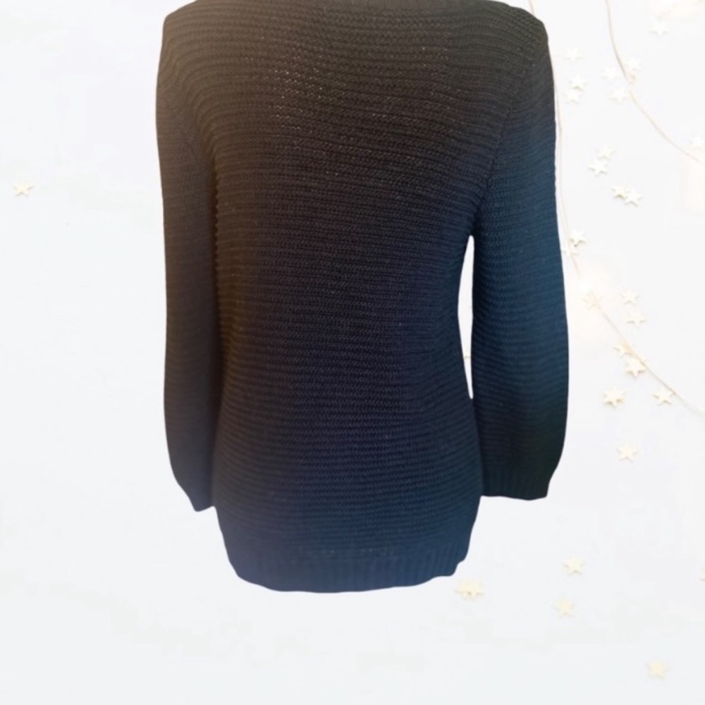 Lauren Ralph Lauren Black Knit Sweater Size Large - Picture 4 of 9
